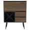 Edge Collections -45.6' x 35.4'-Brown-Multifunctional Bar Cabinet for Entertaining-1 pcs